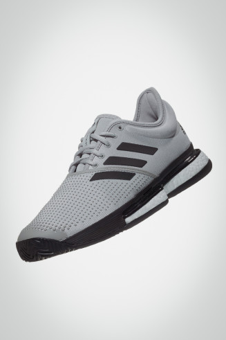 Мужские кроссовки для тенниса adidas SoleCourt Boost (серые / черные)
