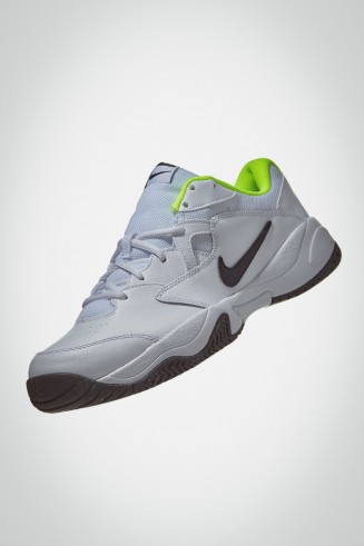 Мужские кроссовки для тенниса Nike Court Lite 2 (белые / черные / салатовые)