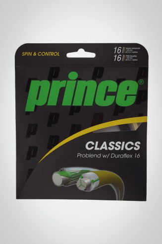 Теннисные струны Prince Problend + Duraflex 130 / 16 - 12 м (черные / естественные)