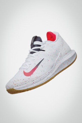 Мужские кроссовки для тенниса Nike Air Zoom Zero (белые / малиновые)