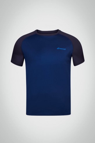 Мужская теннисная футболка Babolat Play Crew Neck (темно-синяя)