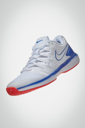 Мужские кроссовки для тенниса Nike Air Zoom Prestige (белые / синие)