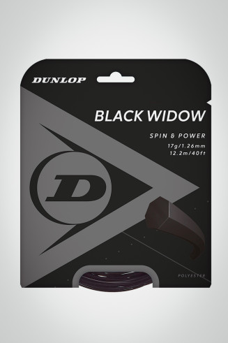 Теннисные струны Dunlop Black Widow 126 / 17 - 12 м (черные)