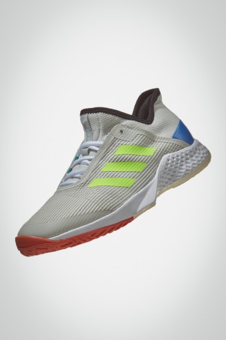 Мужские кроссовки для тенниса adidas adizero club (серые / зеленые)