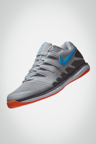 Мужские кроссовки для тенниса Nike Air Zoom Vapor X (серые / синие)