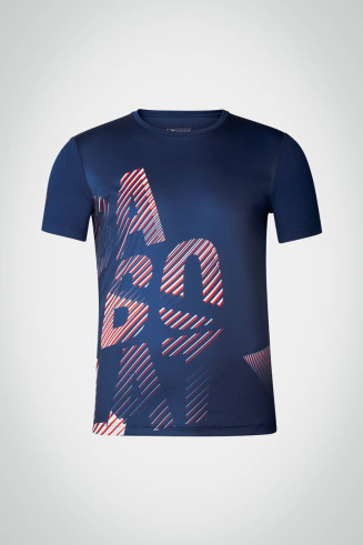 Мужская теннисная футболка Babolat Exercise (темно-синяя)