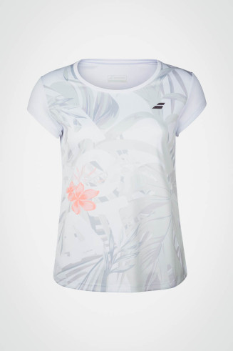 Женская теннисная футболка Babolat Exercise Graphic (белая)