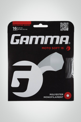 Теннисные струны Gamma Moto Soft 129 / 16 - 12 м (черные)