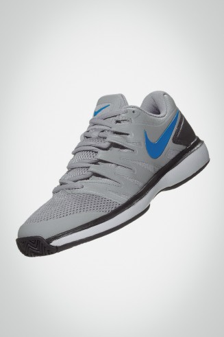 Мужские кроссовки для тенниса Nike Air Zoom Prestige (серые / синие)