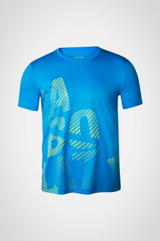 Мужская теннисная футболка Babolat Exercise (синяя)