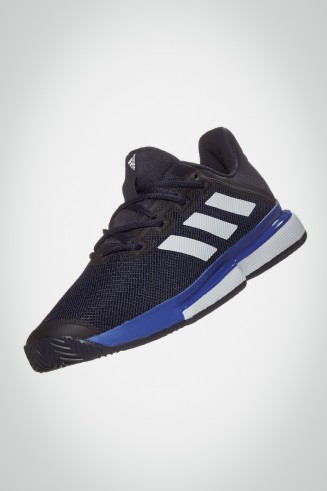 Мужские кроссовки для тенниса adidas SoleMatch Bounce (черные / синие)