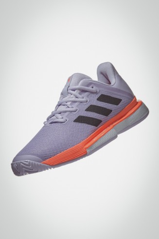 Женские кроссовки для тенниса Adidas Solematch Bounce (фиолетовые / черные)