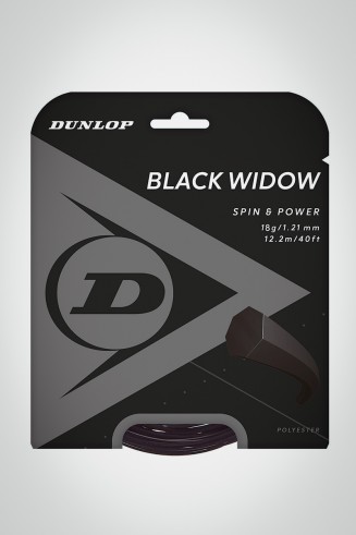 Теннисные струны Dunlop Black Widow 121 / 18 - 12 м (черные)