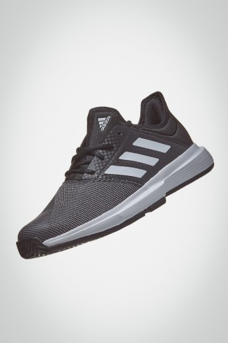 Женские кроссовки для тенниса Adidas Gamecourt (черные / белые)