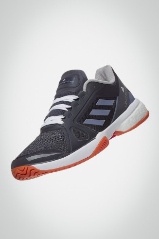 Женские кроссовки для тенниса Adidas Stella Court (темно-синие / фиолетовые / оранжевые)