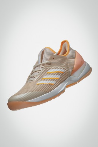 Женские теннисные кроссовки Adidas Adizero Ubersonic 3 (бежевые / оранжевые)