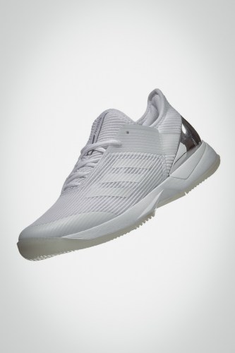 Женские теннисные кроссовки Adidas Adizero Ubersonic 3 (белые / серебристые)