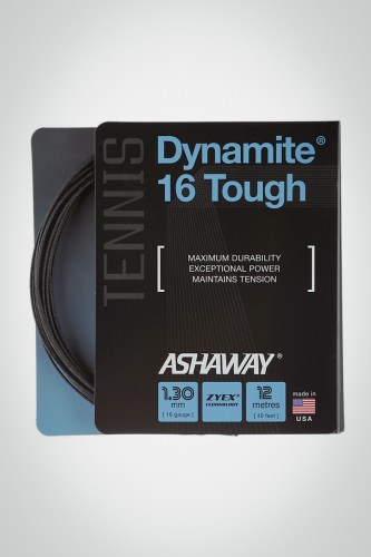 Струны для теннисной ракетки Ashaway Dynamite 16 Tough (черные)