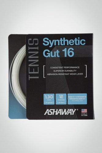 Струны для теннисной ракетки Ashaway Synthetic Gut 16 12 метров (белые)