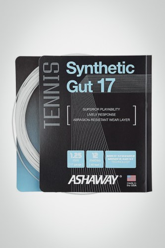 Струны для теннисной ракетки Ashaway Synthetic Gut 17 12 метров (белые)