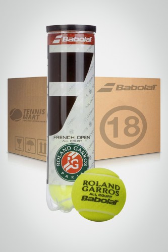 Коробка мячей для большого тенниса Babolat French Open All Court (18 банок)