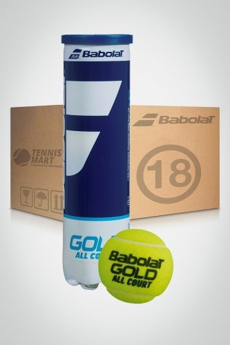 Коробка мячей для большого тенниса Babolat Gold All Court (18 банок)