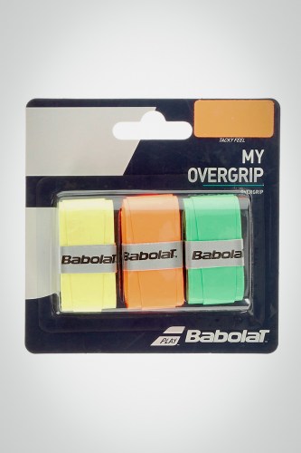 Купить овергрип Babolat My Overgrip x3 (желтый / оранжевый / зеленый)