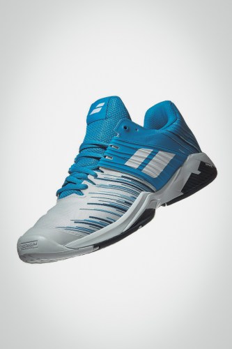 Мужские теннисные кроссовки Babolat Propulse Fury All Court (белые / синие)
