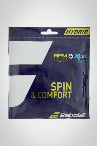 Струны для теннисной ракетки Babolat RPM Power 125 / 17 + Xcel Natural 130 / 16 - 12 метров