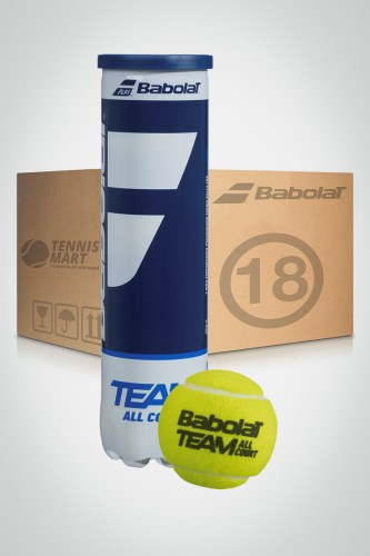Коробка мячей для большого тенниса Babolat Team All Court (18 банок)