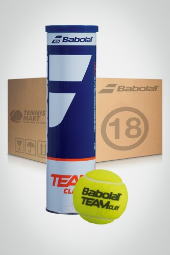 Коробка мячей для большого тенниса Babolat Team Clay (18 банок)