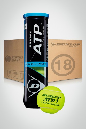 Коробка мячей для большого тенниса Dunlop ATP Championship (18 банок)