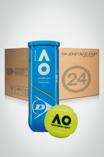 Коробка мячей для большого тенниса Dunlop Australian Open (24 банки)