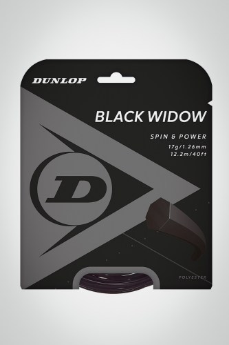 Струны для теннисной ракетки Dunlop Black Widow 126 / 17 - 12 метров (черные)