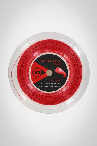 Струны для теннисной ракетки Dunlop Explosive Red 125 / 17 - 200 метров (красные)