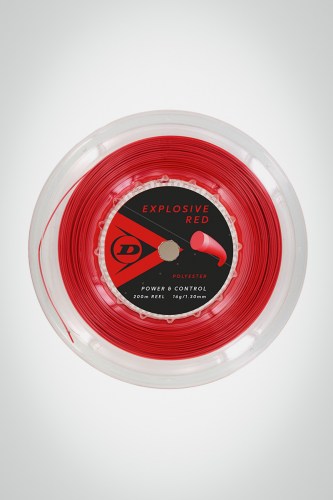 Струны для теннисной ракетки Dunlop Explosive Red 130 / 16 - 200 метров (красные)
