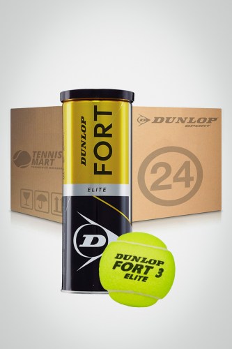 Коробка мячей для большого тенниса Dunlop Fort Elite (24 банки) 