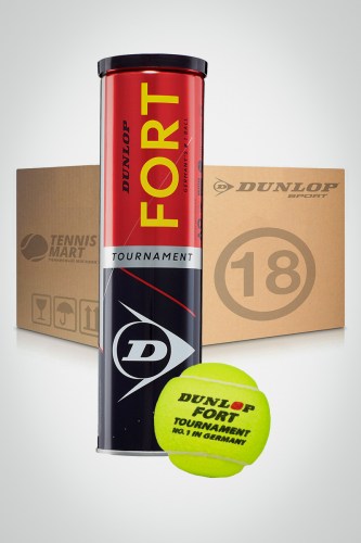 Коробка мячей для большого тенниса Dunlop Fort Tournament (18 банок)