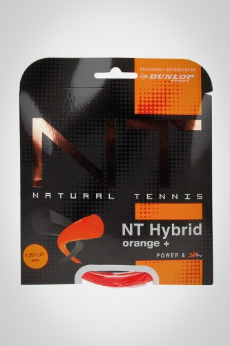 Струны для теннисной ракетки Dunlop NT Hybrid 135 / 127 - 12 метров (оранжевые / черные)