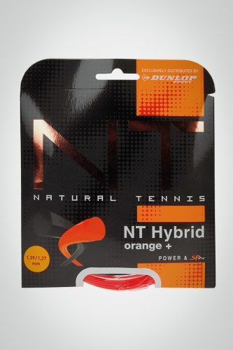 Струны для теннисной ракетки Dunlop NT Hybrid 139 / 127 - 12 метров (оранжевые / черные)