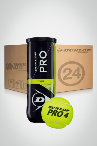 Коробка мячей для большого тенниса Dunlop Pro Tour (24 банки)
