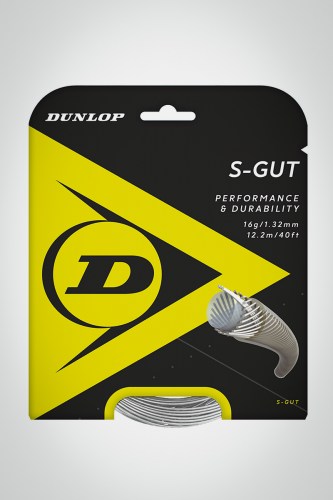 Струны для тенниса Dunlop S-Gut 132 / 16 - 12 метров (белые)