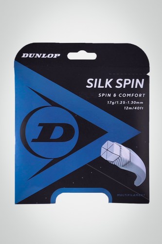 Струны для теннисной ракетки Dunlop Silk Spin 125-130 / 17 - 12 метров (белые)