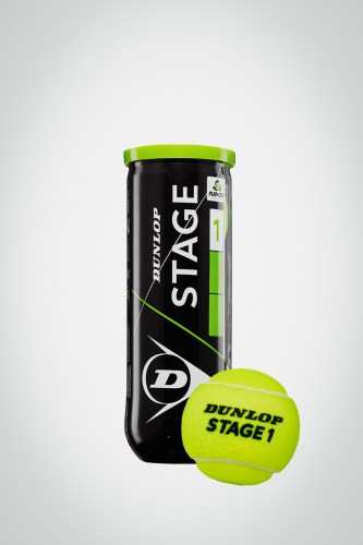 Детские мячи для большого тенниса Dunlop Stage 1 Green (3 мяча)