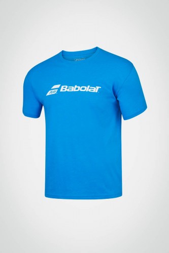 Детская футболка для тенниса для мальчика Babolat Exercise (синяя)