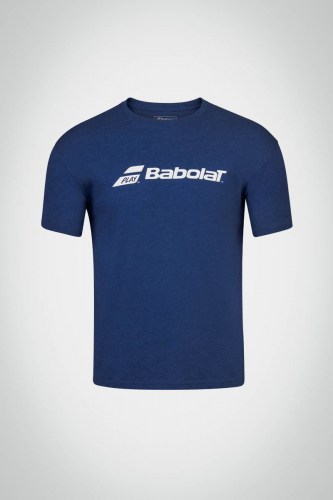 Детская футболка для тенниса для мальчика Babolat Exercise (темно-синяя)