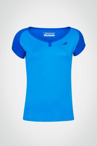 Детская футболка для тенниса для девочки Babolat Play (синяя)