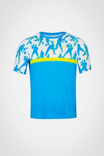 Детская футболка для тенниса для мальчика Babolat Compete Crew Neck (синяя / белая)