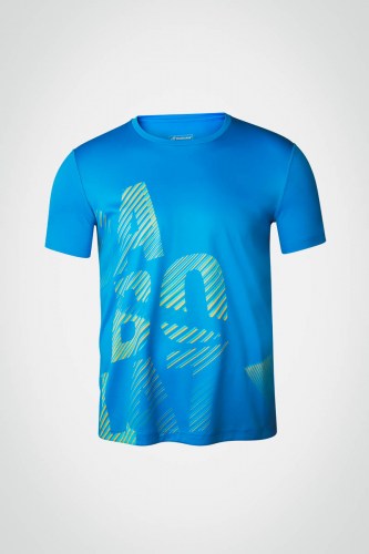 Детская футболка для тенниса для мальчика Babolat Exercise Big (синяя)