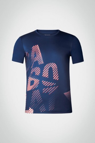 Детская футболка для тенниса для мальчика Babolat Exercise Big (темно-синяя)